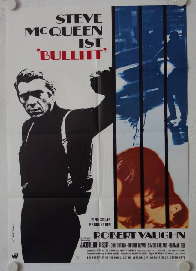 Bullitt originales deutsches Filmplakat